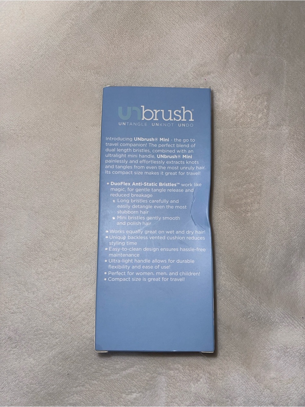 Wet Brush UNbrush Mini Detangling Brush - Blue - Picture 2 of 3